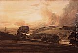 Thomas Girtin Canvas Paintings - Harewood House, Yorkshire, from the South-East